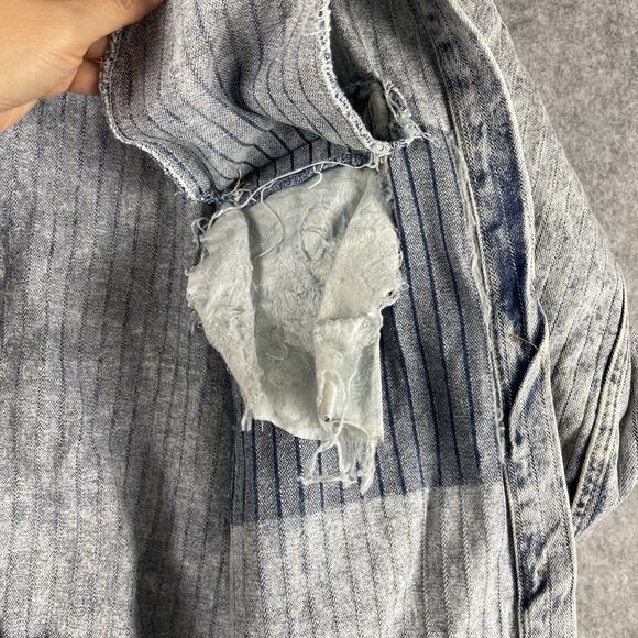 VTG Fixsun Casual Denim Jacket Womens One Size Acid Wash Oversized Heavy 80s 90s - Picture 8 of 16